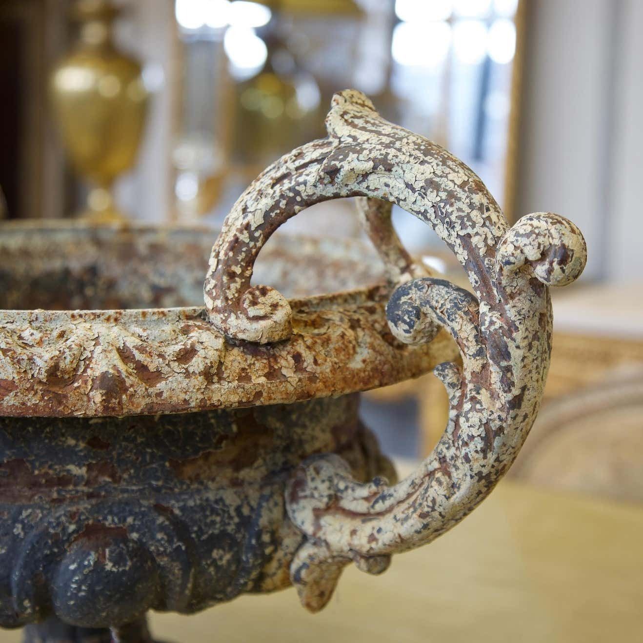 Pair Of 19 Century Cast Iron Urns photo 2200.0