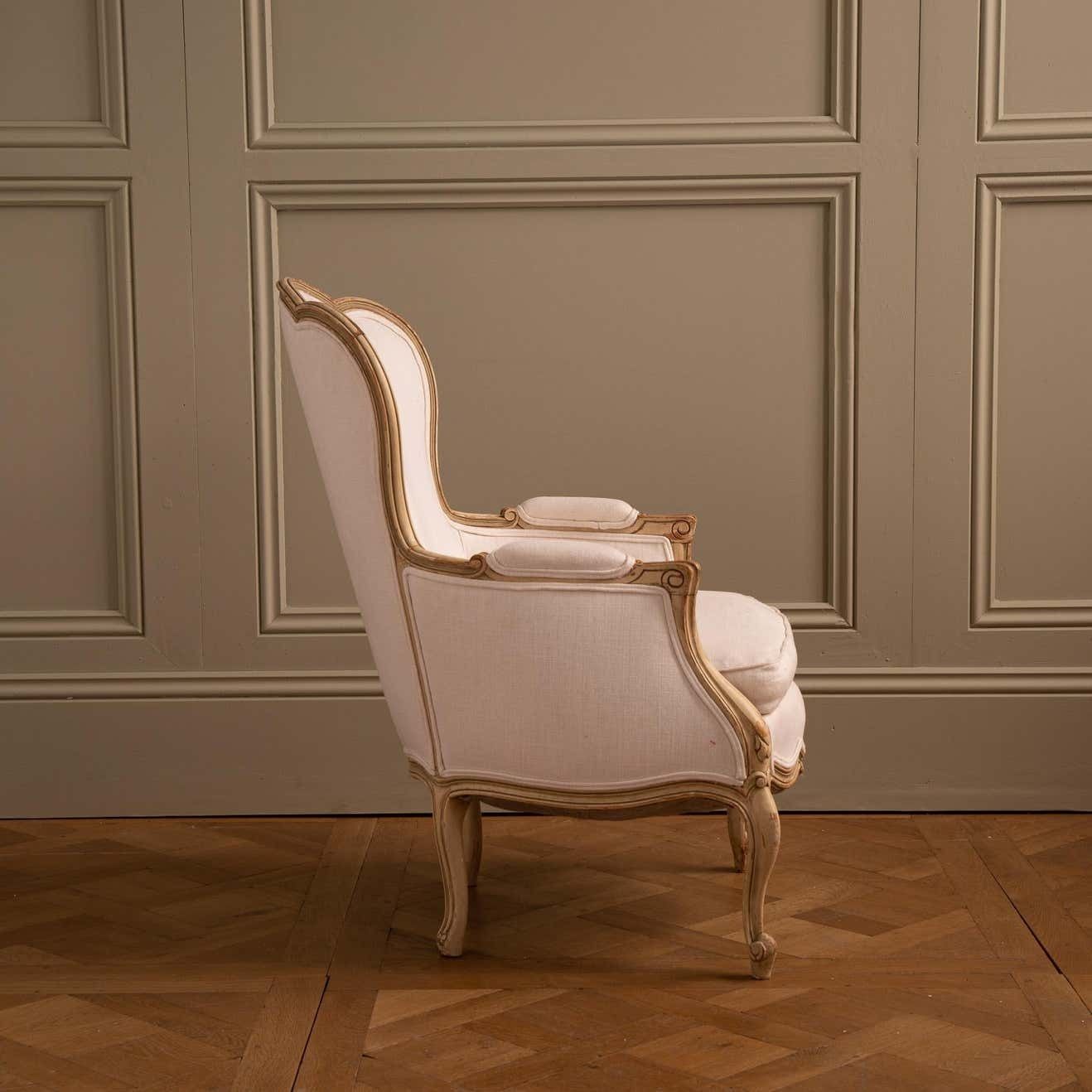 Swedish Gustavian Arm Chair Circa Early 1900's Painted Warm White photo 1750.0