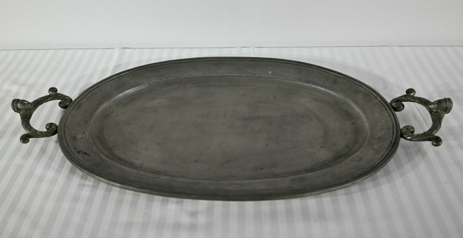 photo buy Tureen And Tray In Fine Pewter Stamped L. Houzeaux Early 20th Century