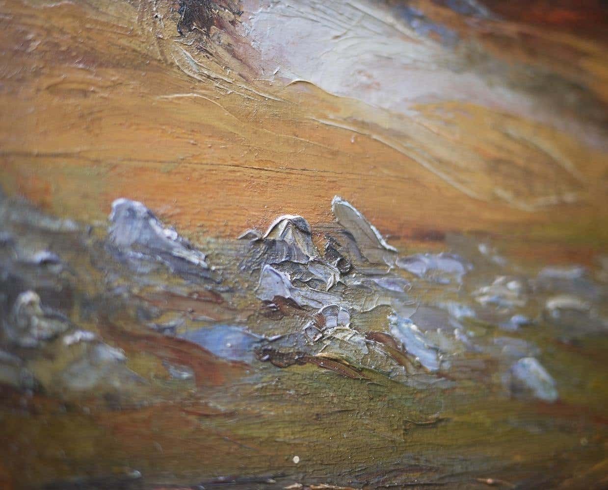 photo for sale Oil Painting, Dolomites, "Monte Tuglia", Marcelliano Canciani, 1910s
