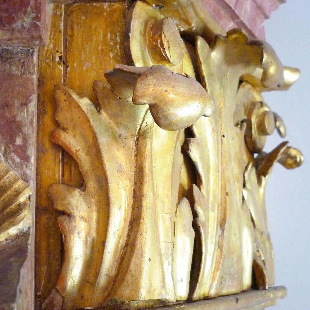 Exceptional Painted Bookcase With Gold Leaf Carvings photo vinterior