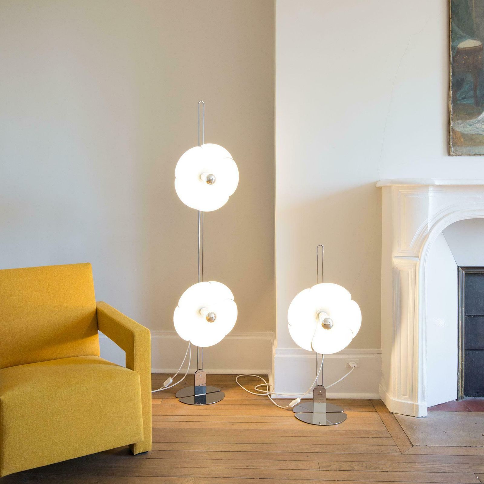 Olivier Mourgue 1968 Standing Lamp 'Double Flower' Delivery 7 Days. photo 2264.0
