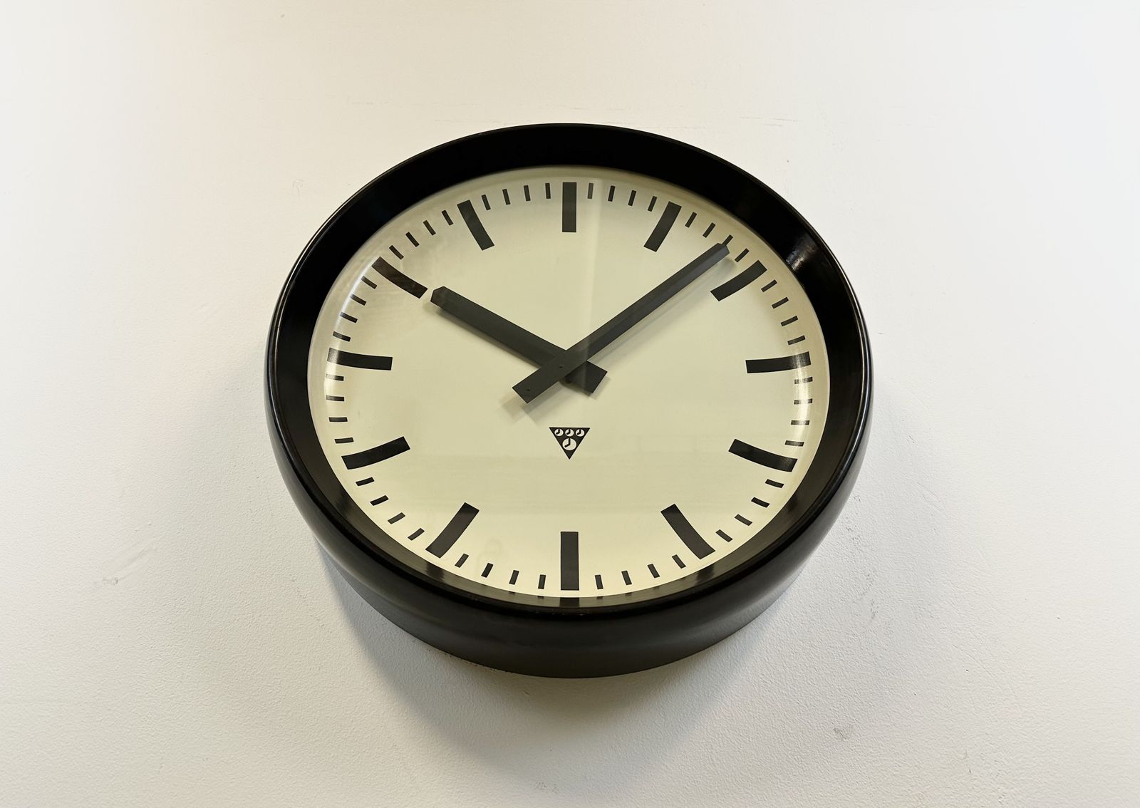 389.0 Large Industrial Bakelite Factory Wall Clock From Pragotron, 1960s photo