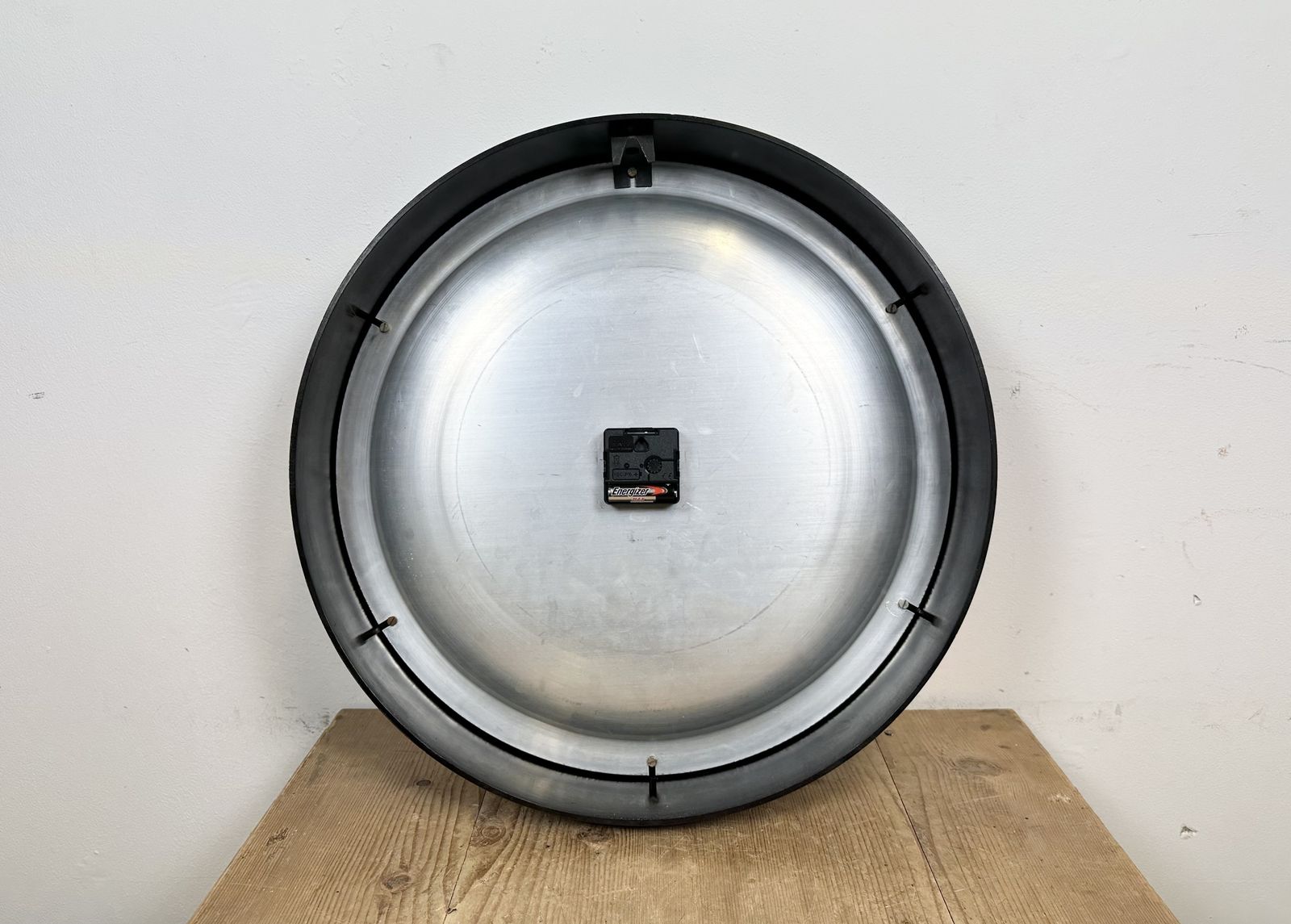 photo buy Large Industrial Bakelite Factory Wall Clock From Pragotron, 1960s