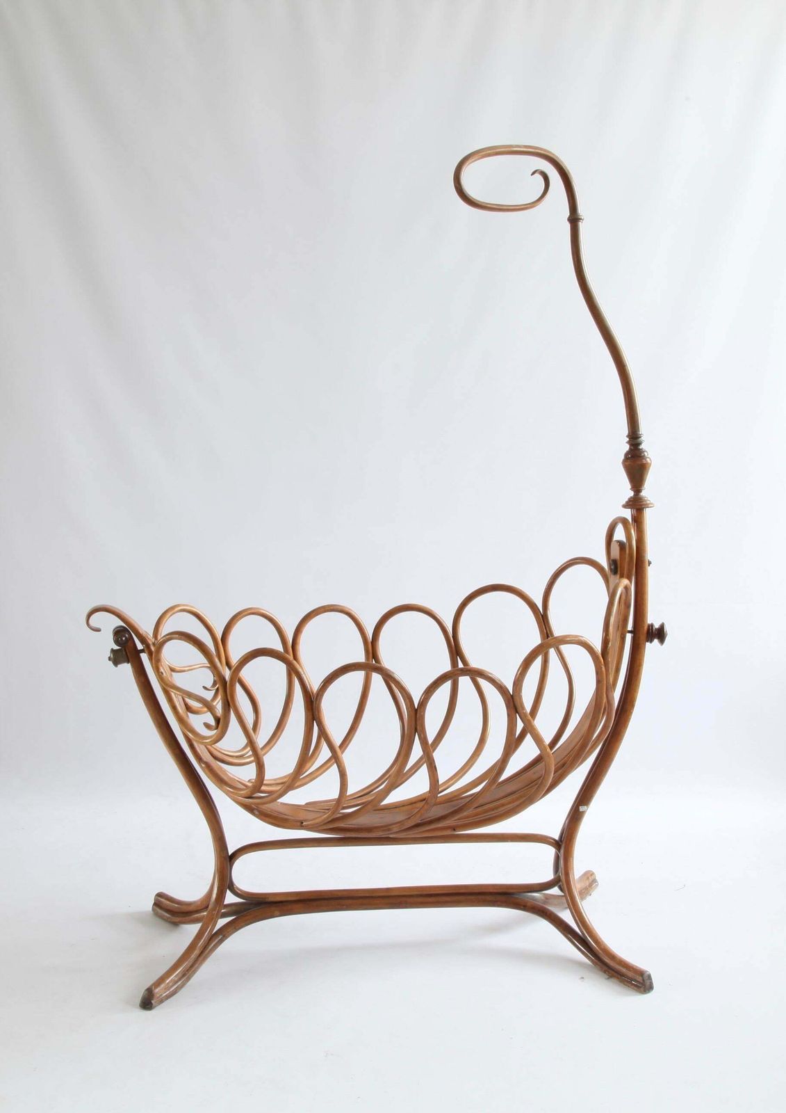 Rare French Bentwood Cradle In The Thonet Style, Late 19th Century photo furniture