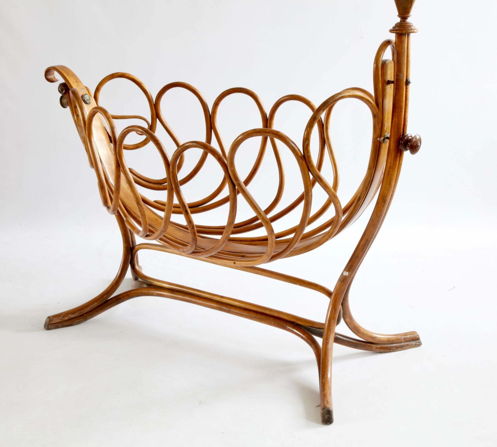 Rare French Bentwood Cradle In The Thonet Style, Late 19th Century photo 2400.0