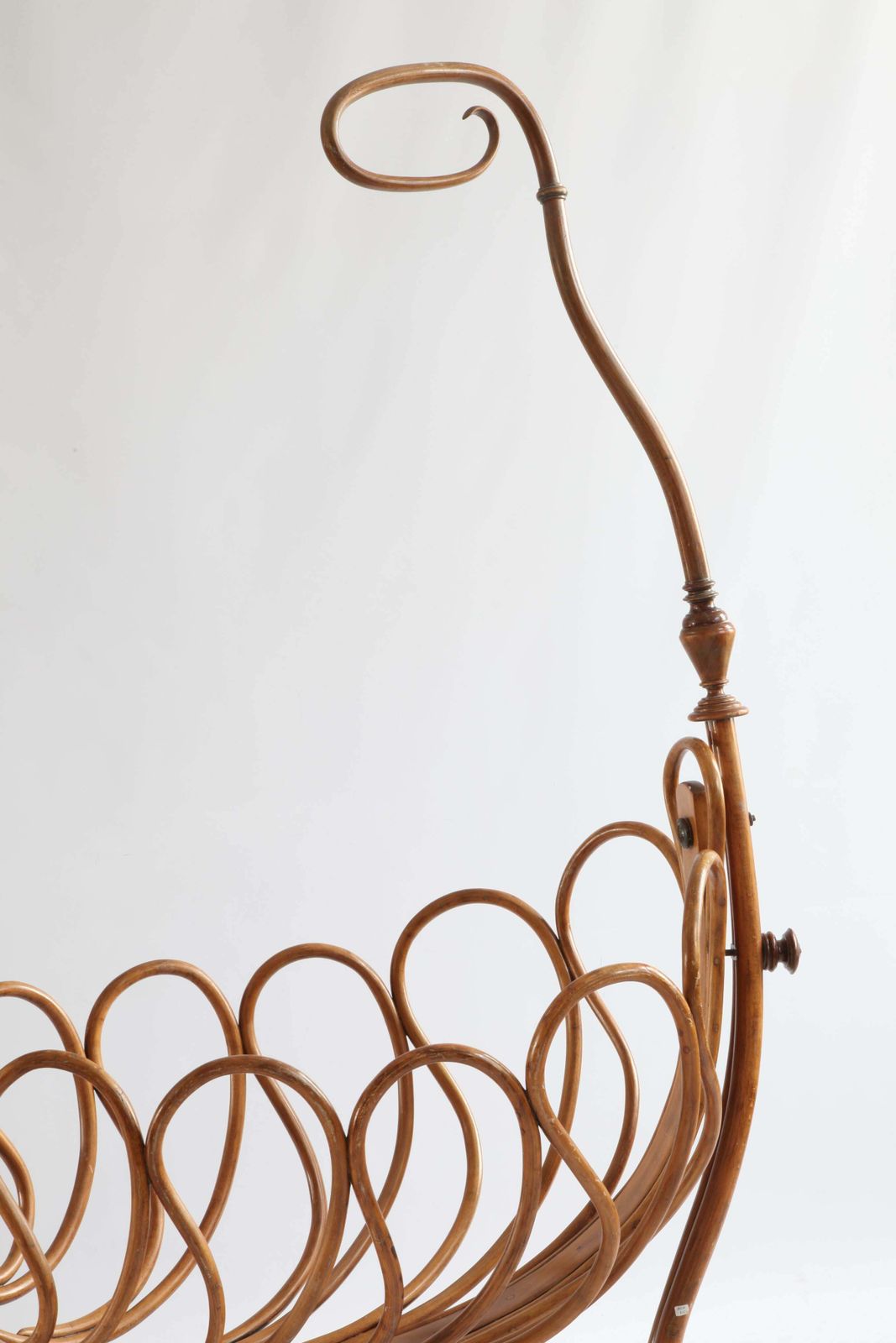 Rare French Bentwood Cradle In The Thonet Style, Late 19th Century photo vintage