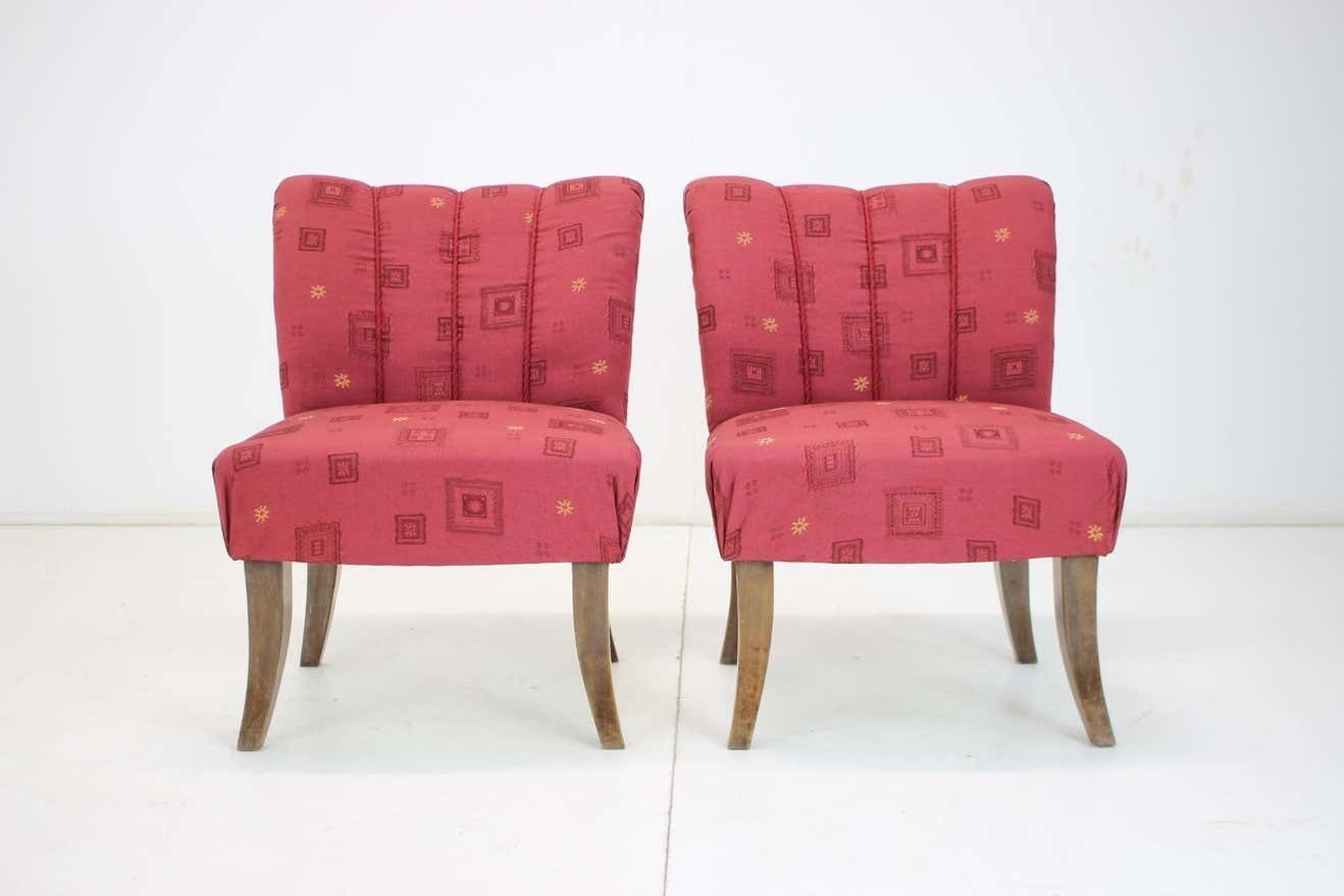 1940s Pair Of Art Deco Armchairs Czechoslovakia photo furniture