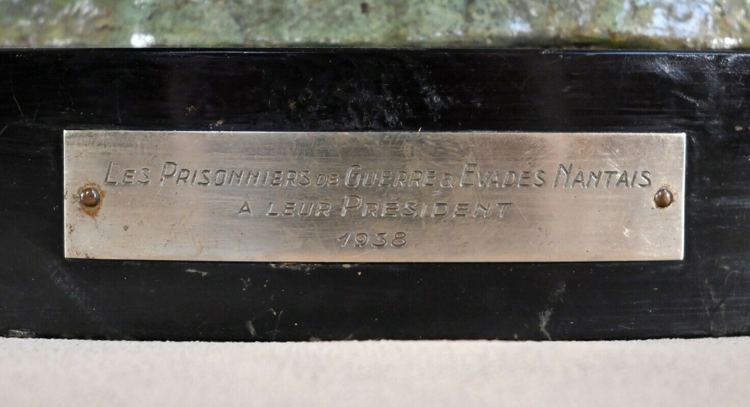 photo furniture Important Bronze Jean Mermoz Signed A.Ouline  1st Part XX