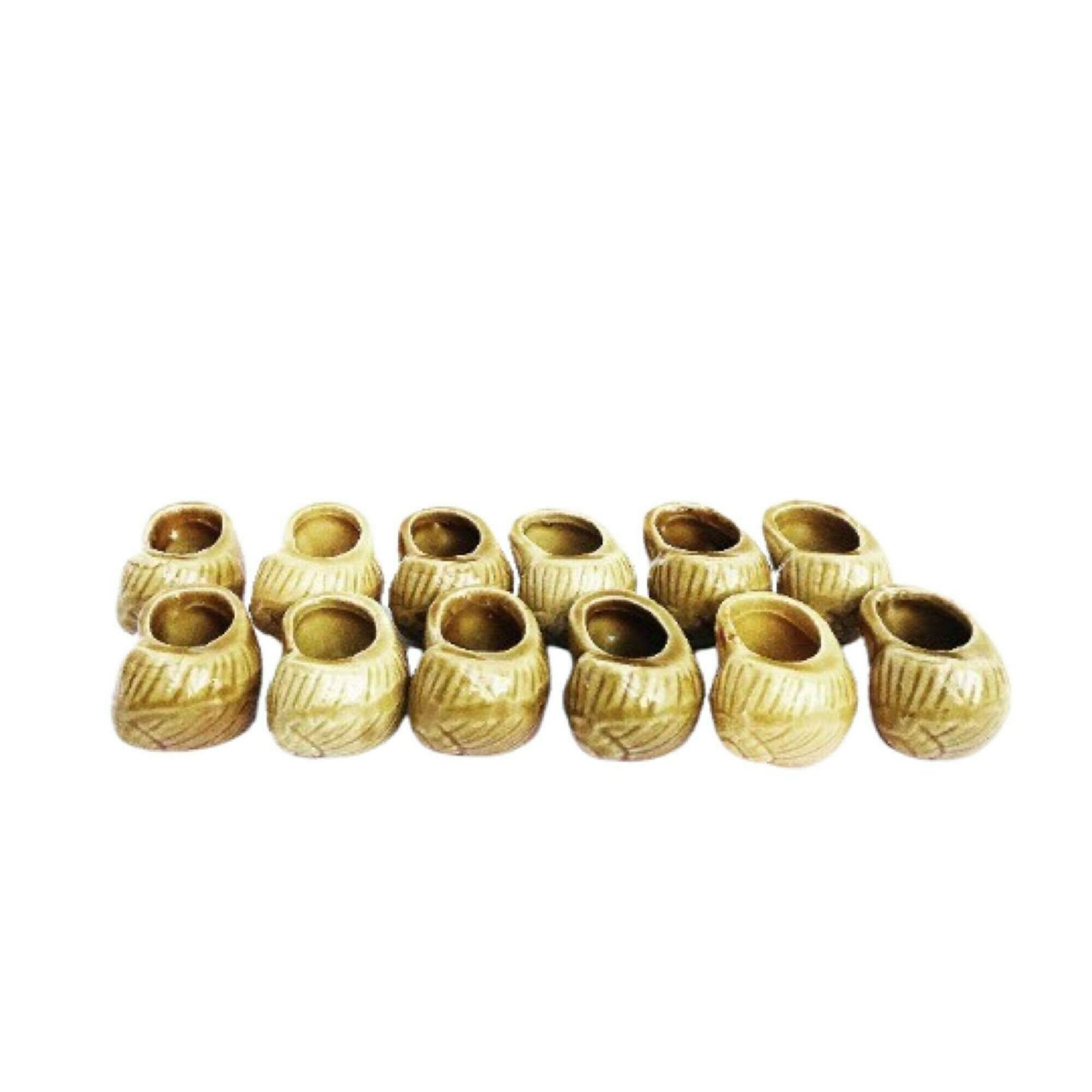 Ceramic Escargot Shells, Snail Serving Shells, Set Of 12 French Vintage Table, French Pottery, Retro Table, Ceramic Baking Shells, 1970s