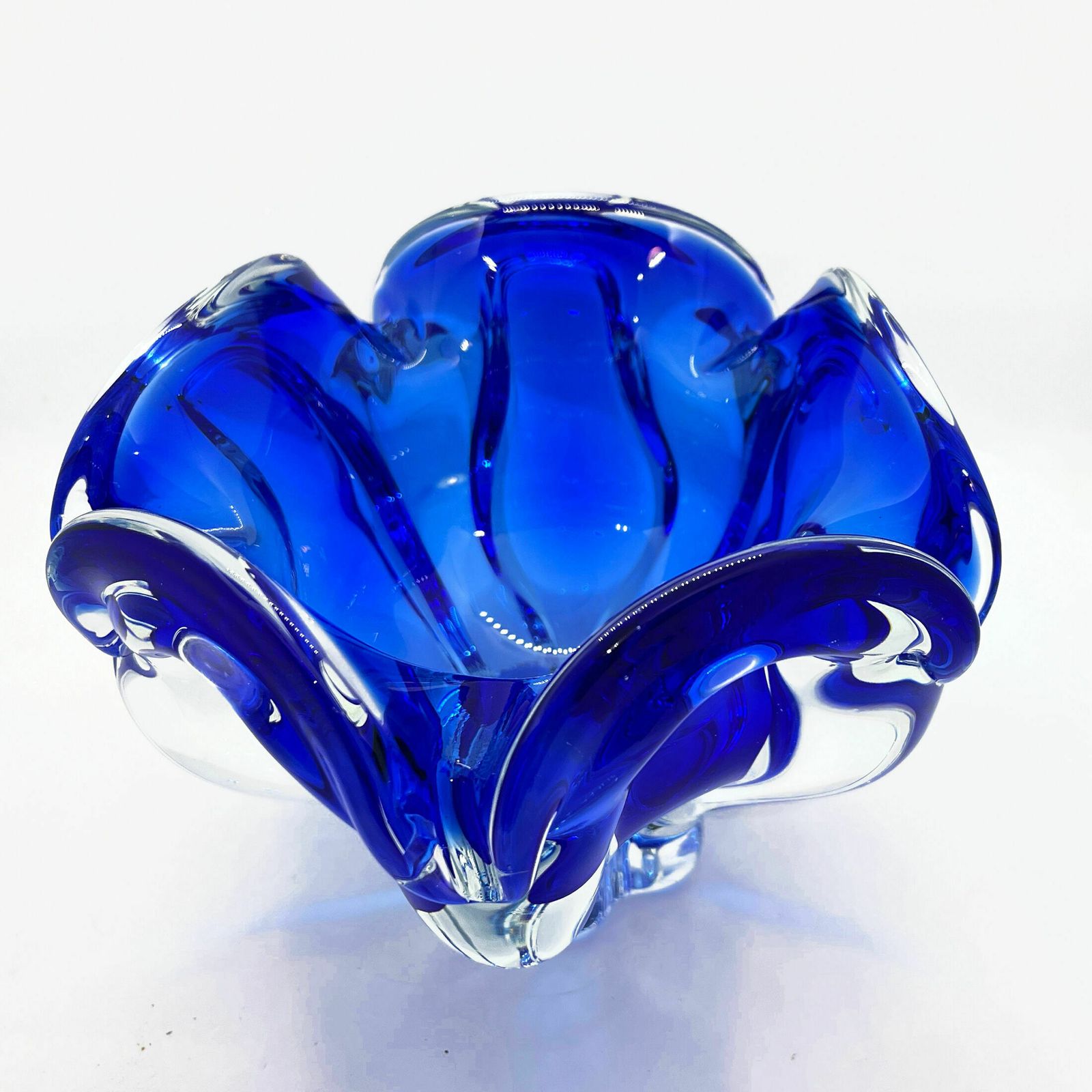 151.0 Cobalt Bowl, Designed By J. Hospodka, Chribska Sklarna, Czechoslovakia, 1960s photo
