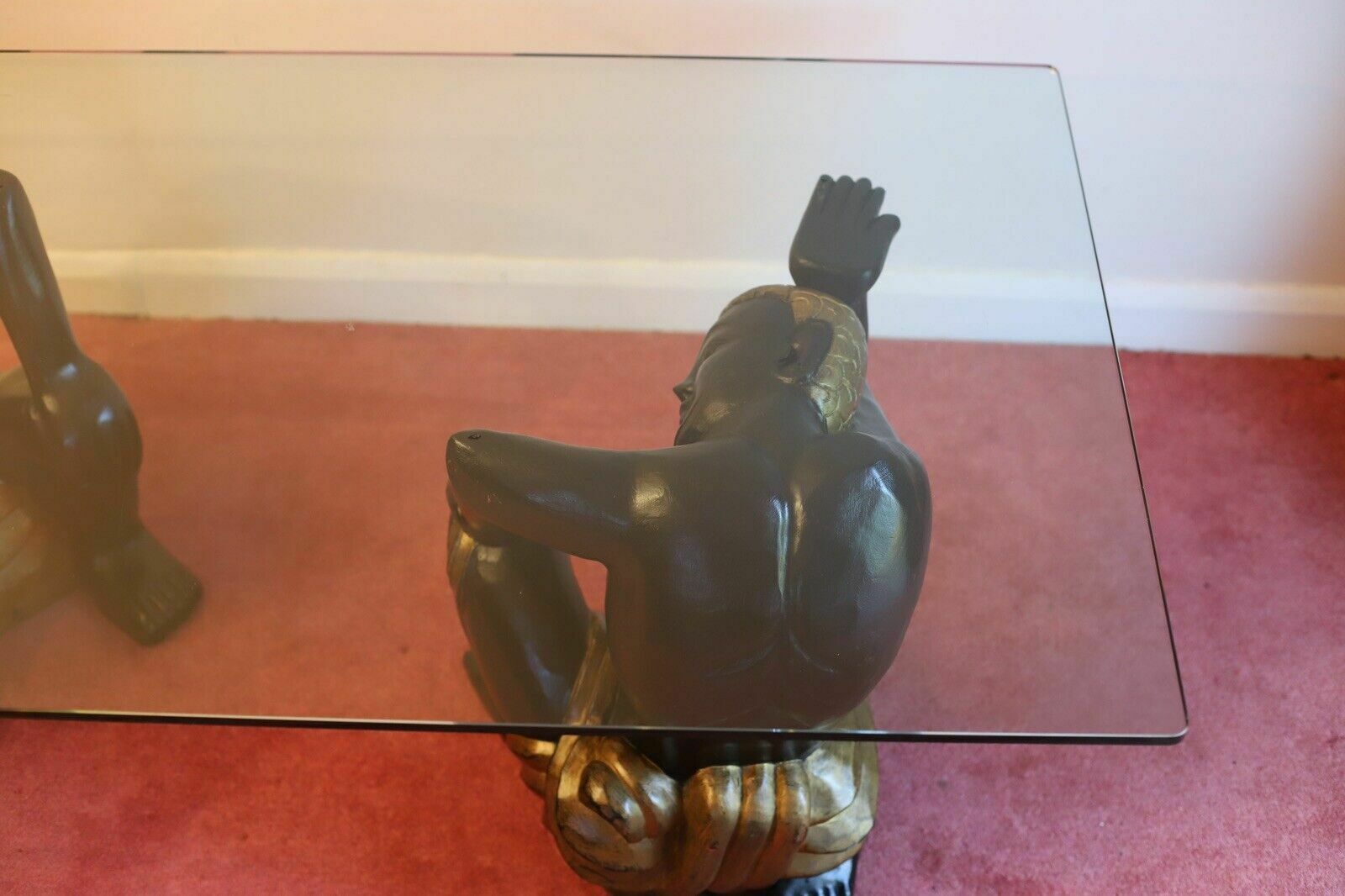 A Late 20th Century Glass Toped Coffee Table photo Furniture
