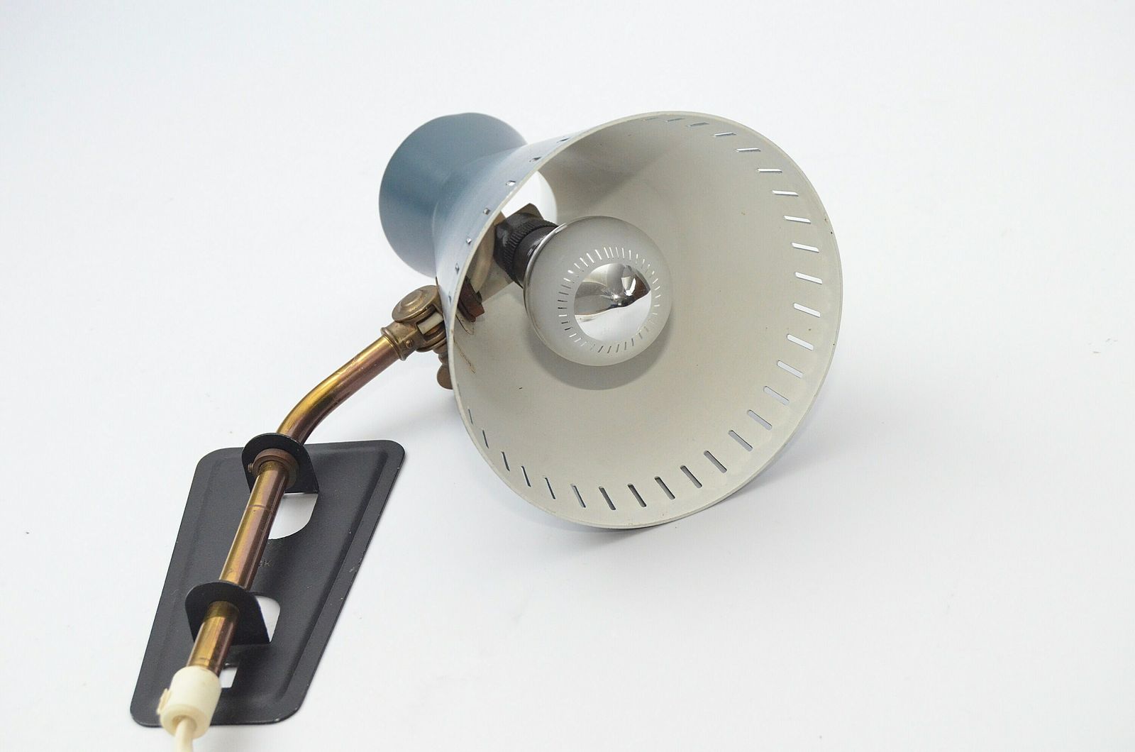 Vintage Scandinavian Modernist Diabolo Metal Wall Lamp By Gnosjö Konstsmide, Sweden 1960s photo 224.0