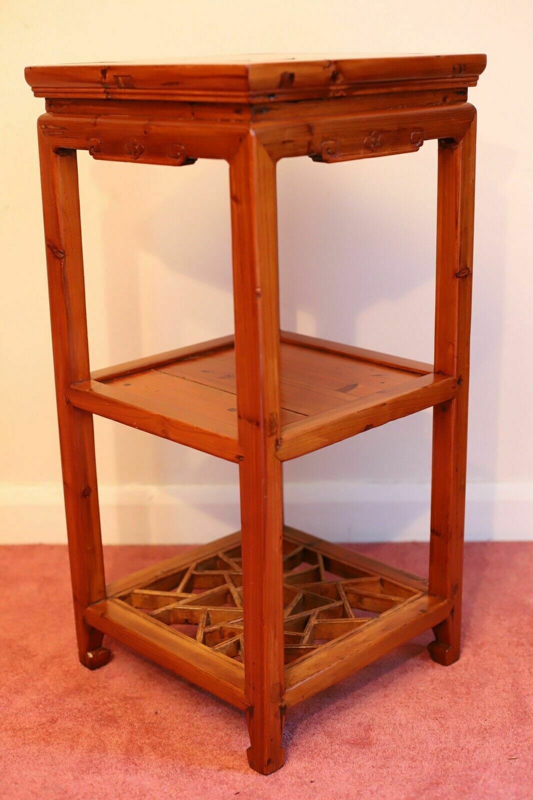photo for sale Two Beautiful Chinese Softwood Lamp Tables