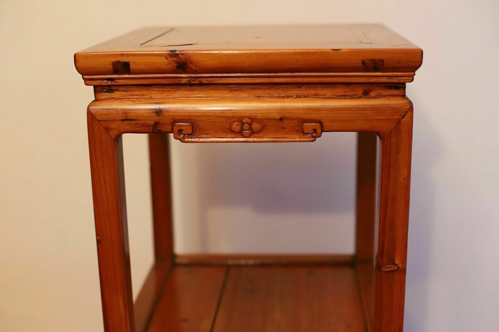 395.0 Two Beautiful Chinese Softwood Lamp Tables photo