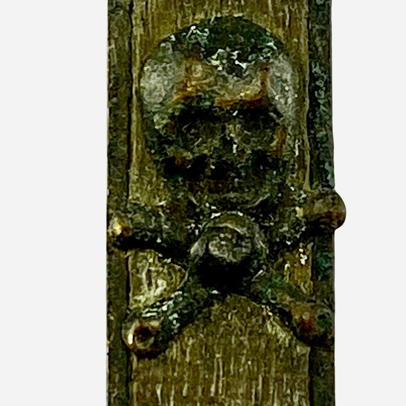 Antique Bronze Pectoral Religious Skull & Cross Bones Crucifix photo 72.0