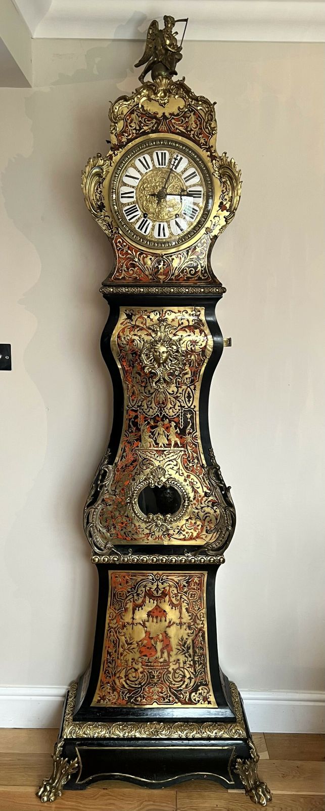 Fantastic Quality Napoleon III Marquetry Inlaid Eight Day Longcase Clock