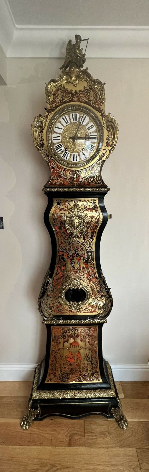 photo buy Fantastic Quality Napoleon III Marquetry Inlaid Eight Day Longcase Clock