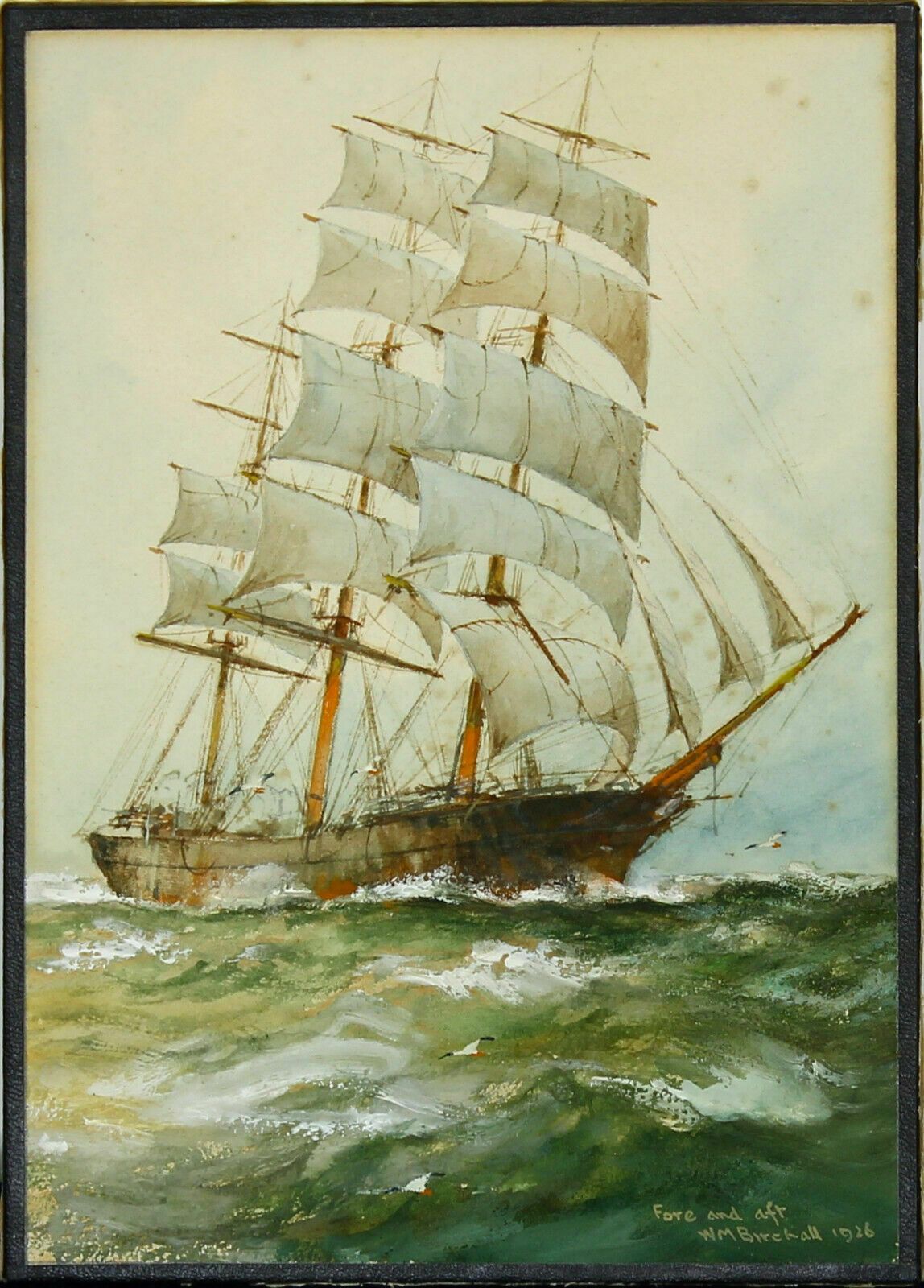 Watercolour And Gouache By William Minshall Birchall. Fore And Aft