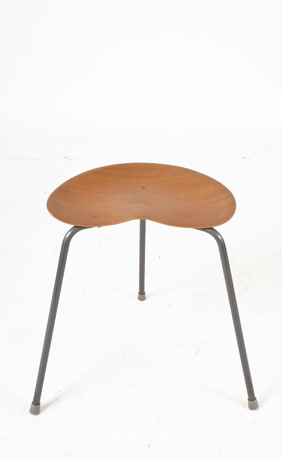 1960s Curved 3 Legged Teak Plywood Stool By Astor Glibstrup For Frederikssund Mobelfabrik, Denmark photo Furniture