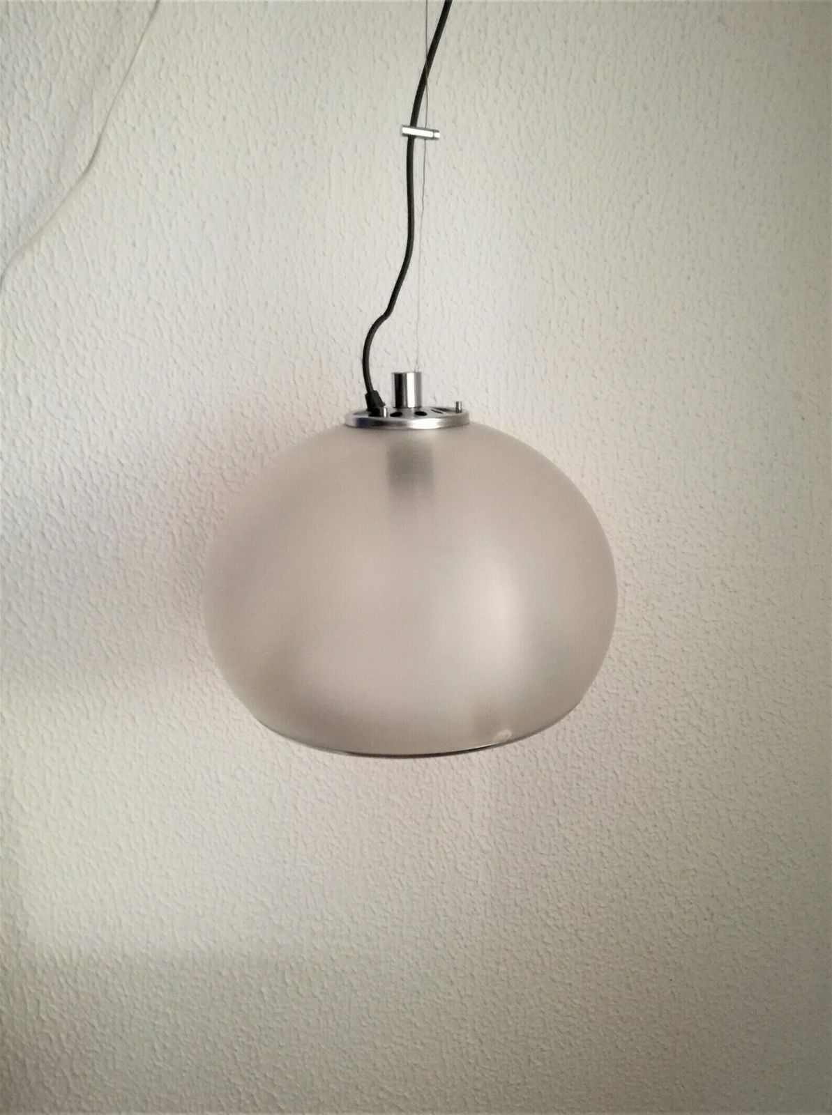 Meblo Guzzini Small Transparent Bud Light / Pendant Light / Midcentury Modern Style / Vintage Yugoslavia And Italy photo for sale