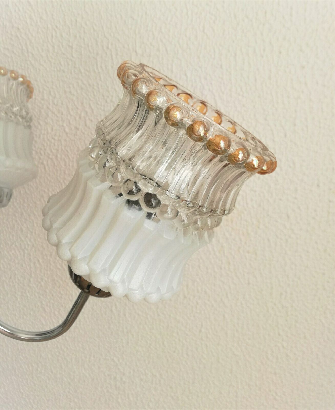 Vintage Ornate Glass And Metal Chandelier / Column Shape / Geometric / 60s Italy / Mid Century Modern Home photo furniture