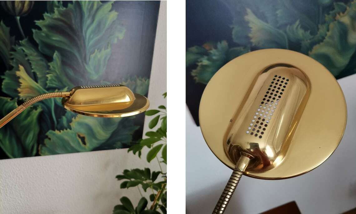 photo furniture Vintage Brass Desk Lamp / Hustadt Leuchten / Minimal Design / 70s 80s Germany / Adjustable Office Desk Lamp / Space Age Lamp