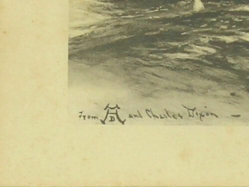 Hand Annotated Print Of A Ship From Charles Dixon Sent To Oulton Hall. photo for sale