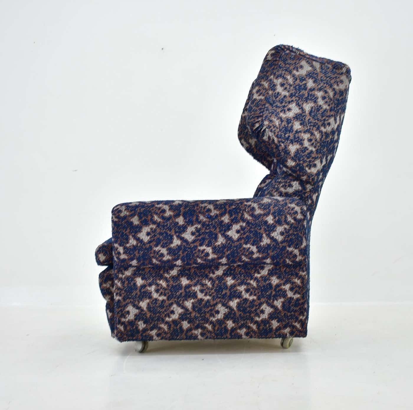 photo vinterior 1960s Mid Century Wing Armchair, Czechoslovakia