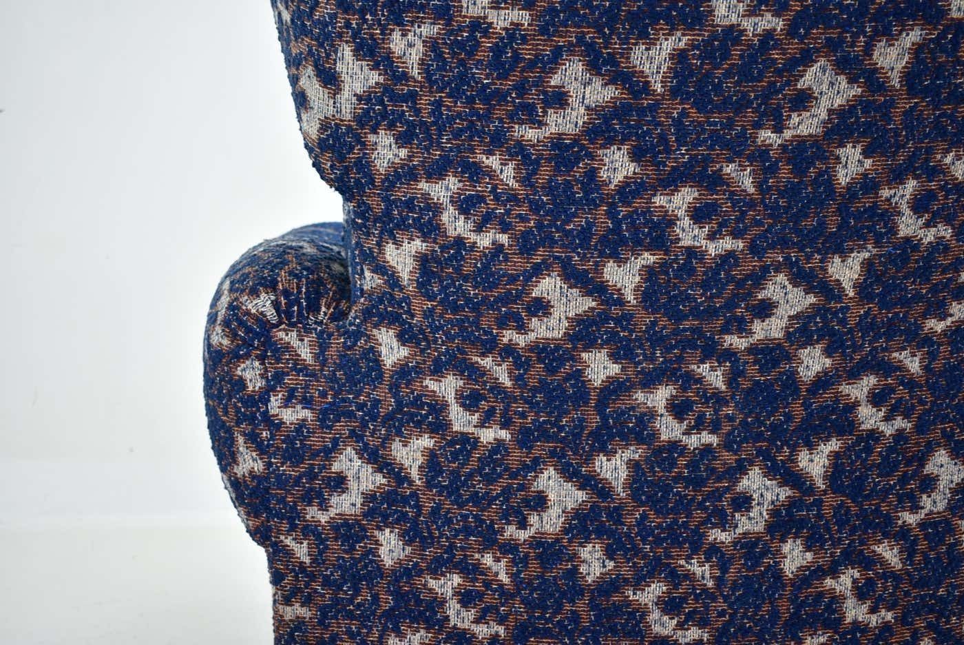 photo vintage 1960s Mid Century Wing Armchair, Czechoslovakia