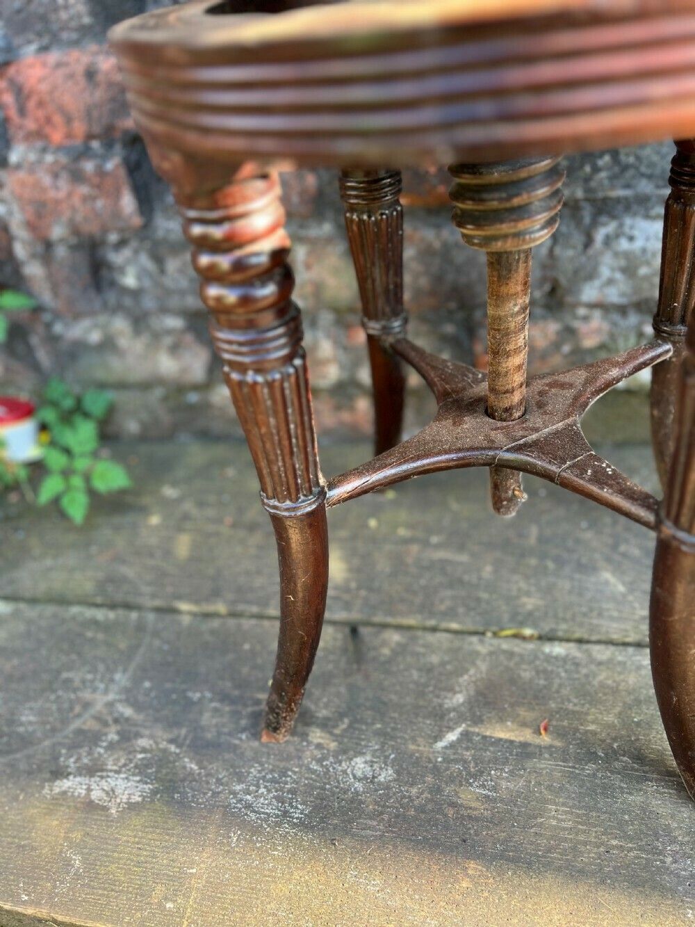 Mahogany Revolving Stool In The Manner Of Gillows photo 275.0