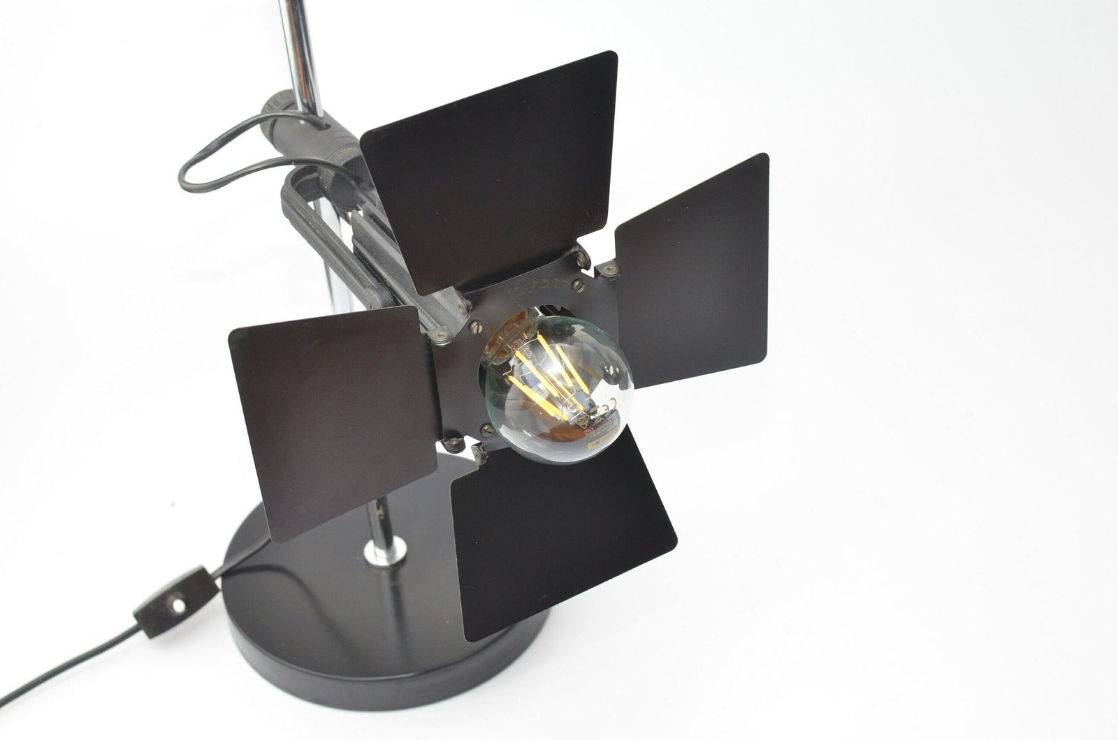 Rare Large Desk Lamp In The Shape Of A Movie Light By Roger Tallon For Hustadt Leuchten Germany 1970s photo vintage