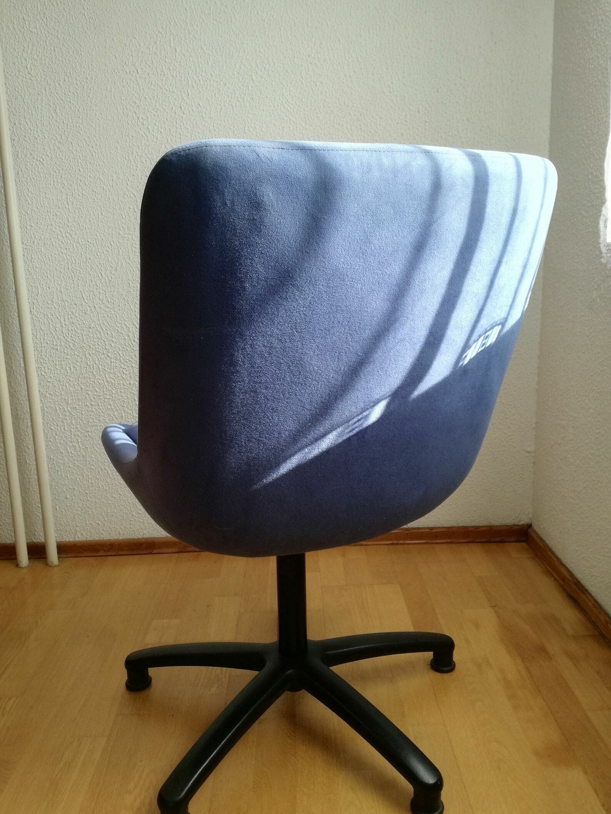 Mid Century Desk Chair / Blue Office Chair With Wheels / 70s 80s Yugoslavia / Swivel Easy Chair / Retro Office photo Furniture