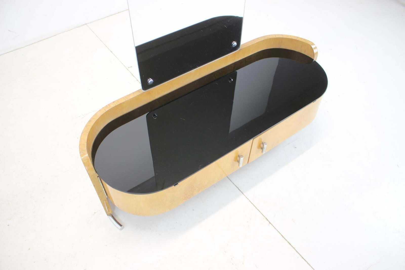 Art Deco Mirror Tubular Cabinet, Czechoslovakia, 1937 photo for sale