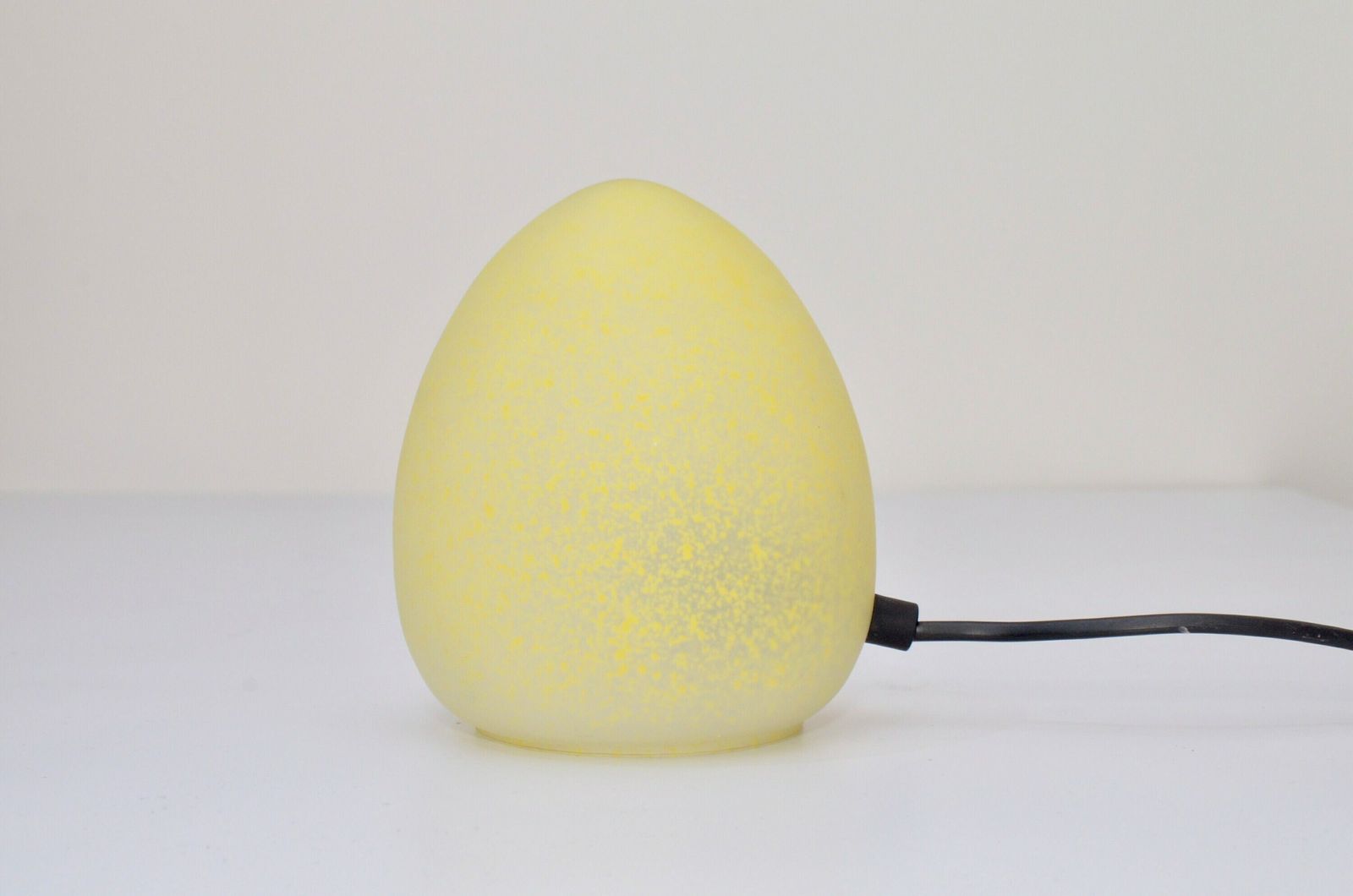 Small Egg Shaped Vintage Glass Table Lamp In Verrerie De Vianne Style, 1980s Italy photo furniture