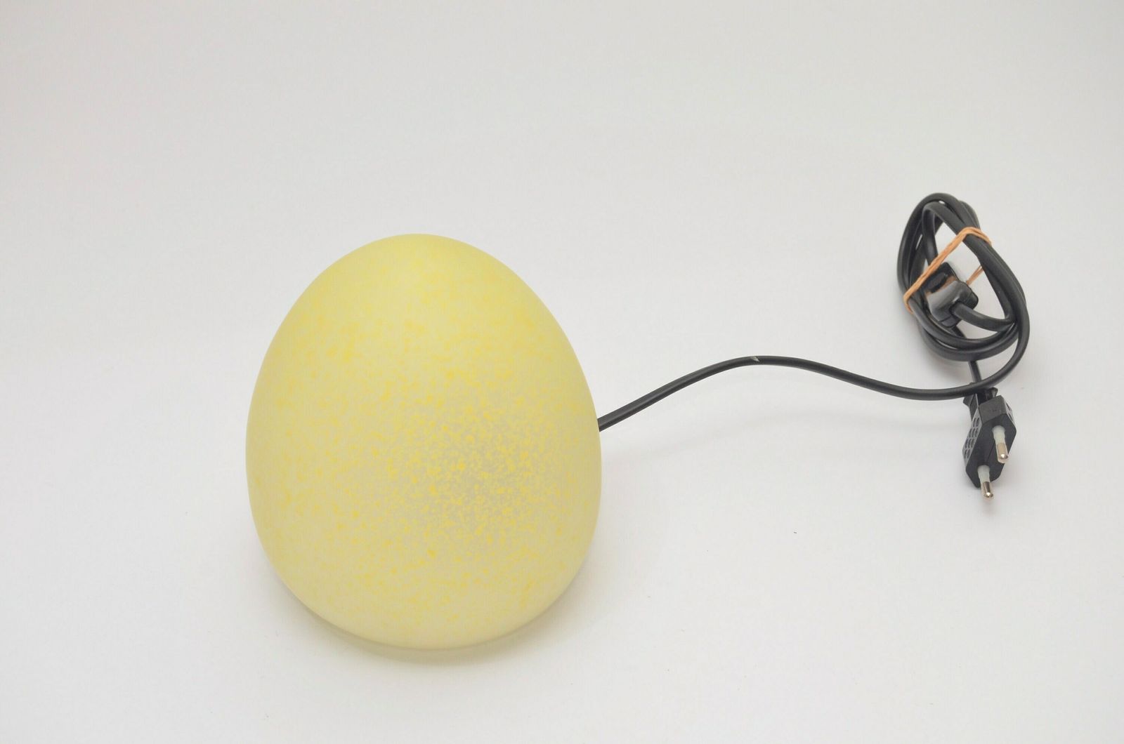 photo furniture Small Egg Shaped Vintage Glass Table Lamp In Verrerie De Vianne Style, 1980s Italy