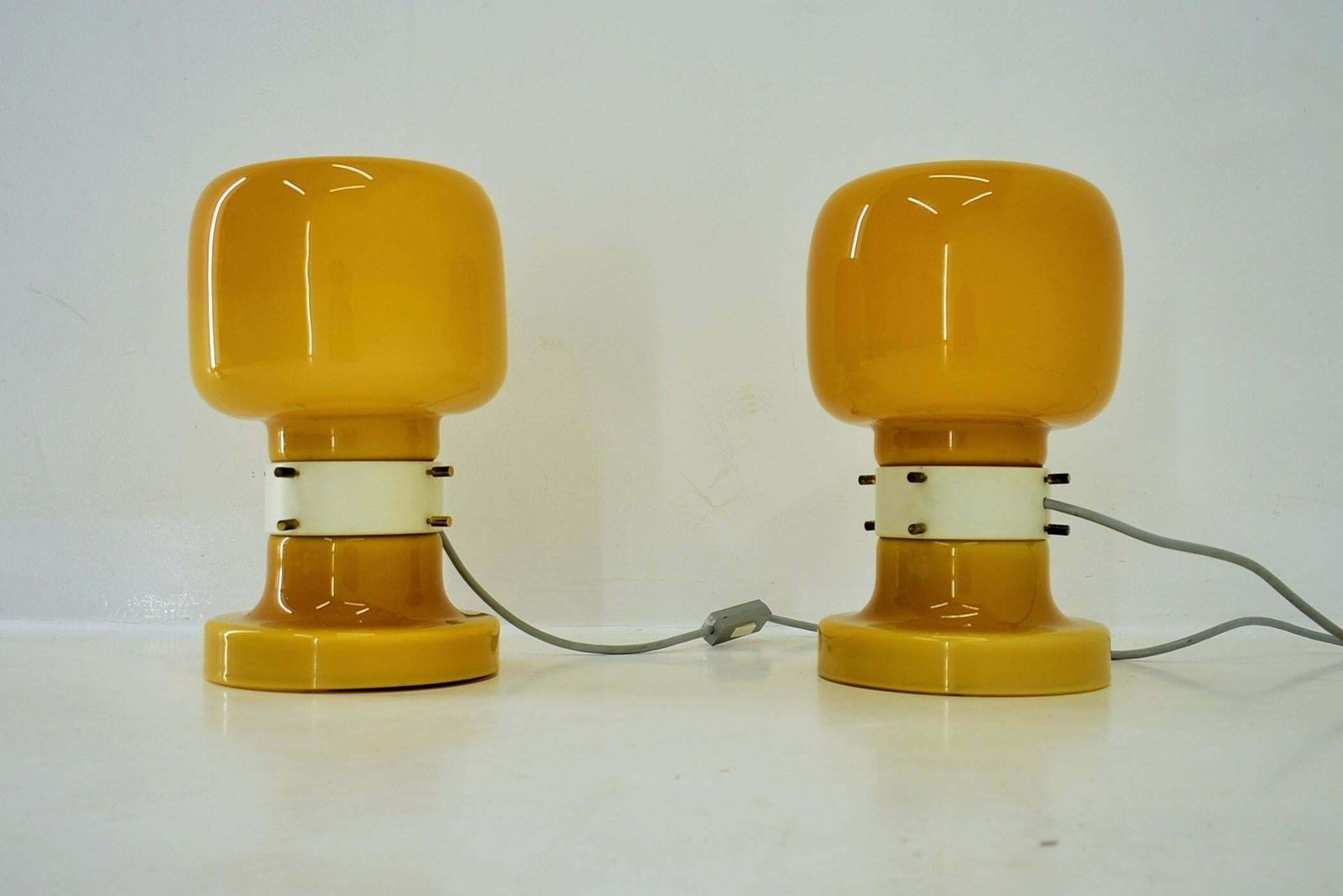 Pair Of Midcentury Table Lamps By Zbyněk Hřivnáč, Equipment Hotel Praha 1960s photo furniture