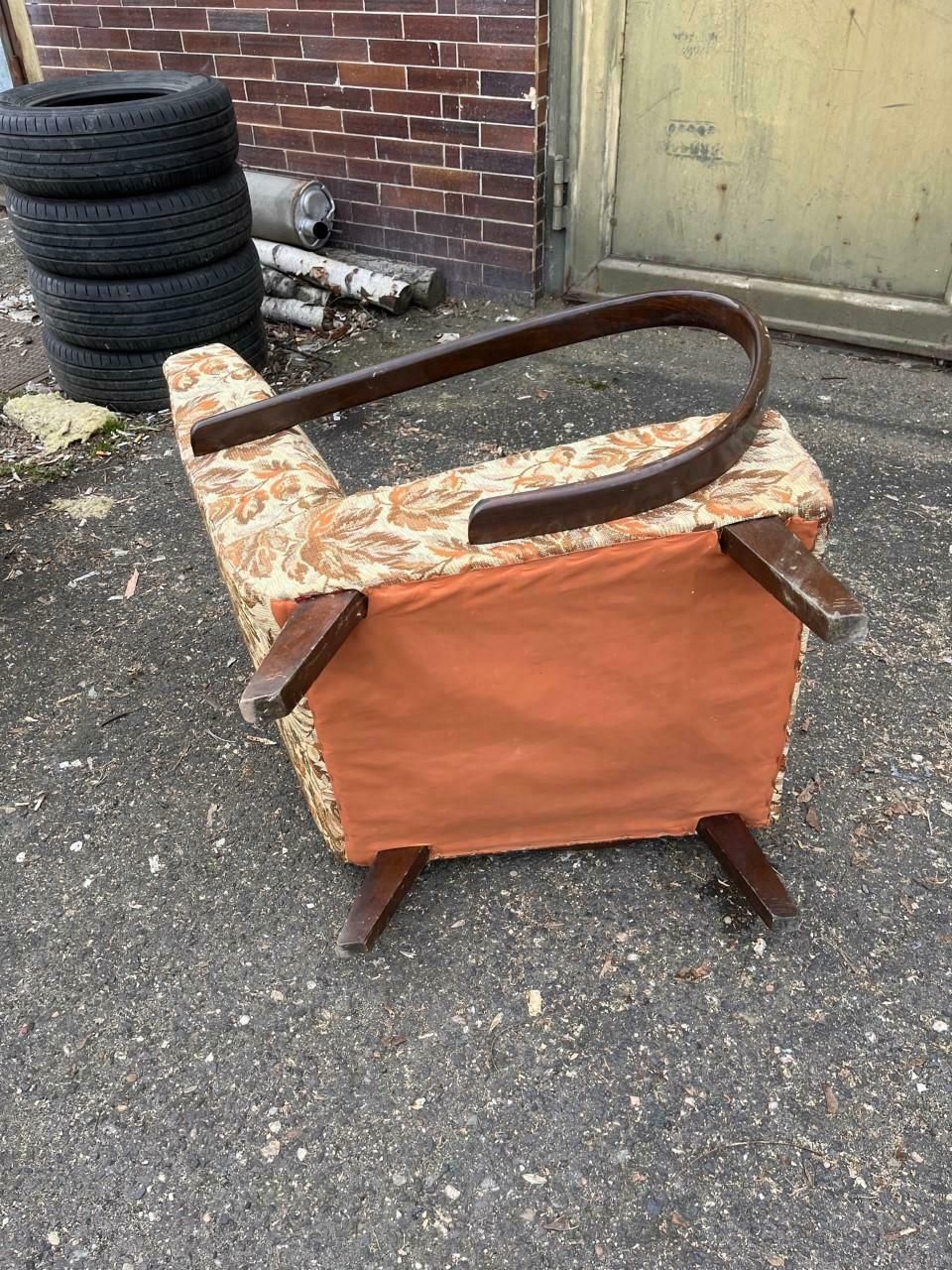 Art Deco Armchair By Jindrich Halabala, Czechoslovakia photo furniture