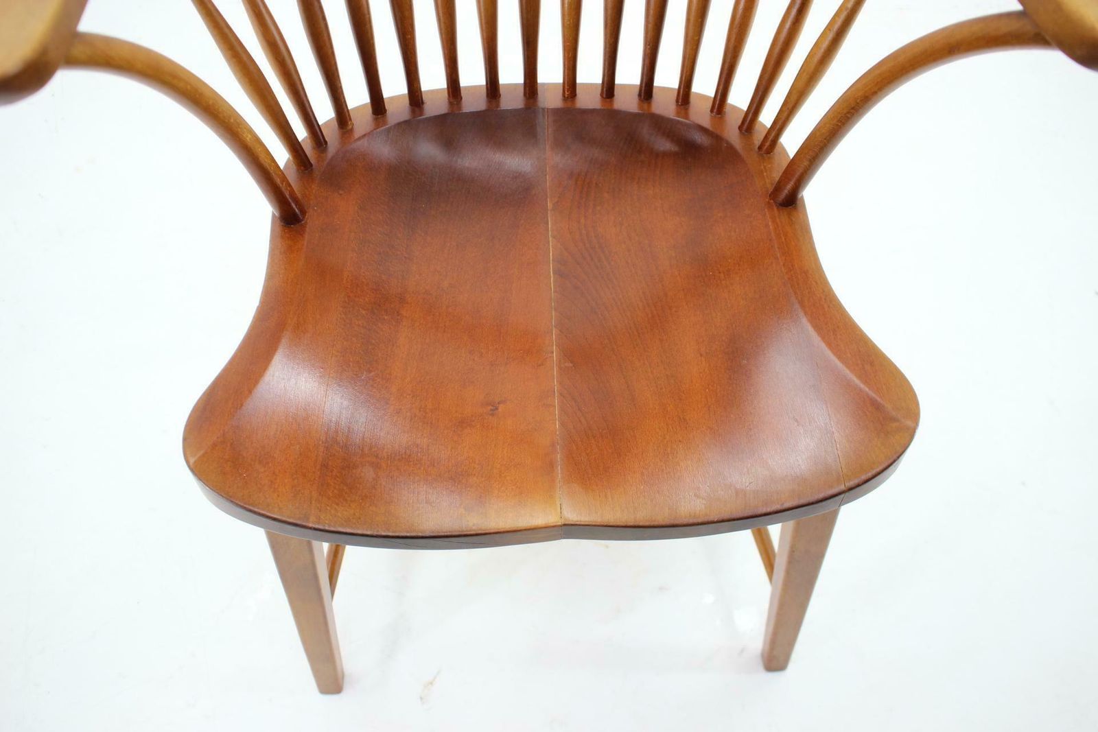 1109.0 1940s Fritz Henningsen Windsor Oak Chair Model Ch 18a, Denmark photo