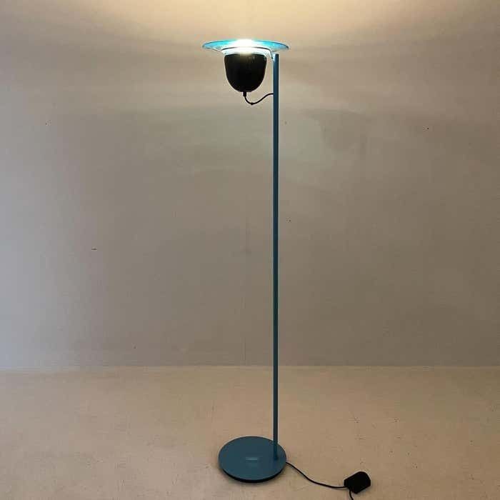1970's Rare Vetri Murano Glass & Metal Floor Lamp, Italy photo for sale