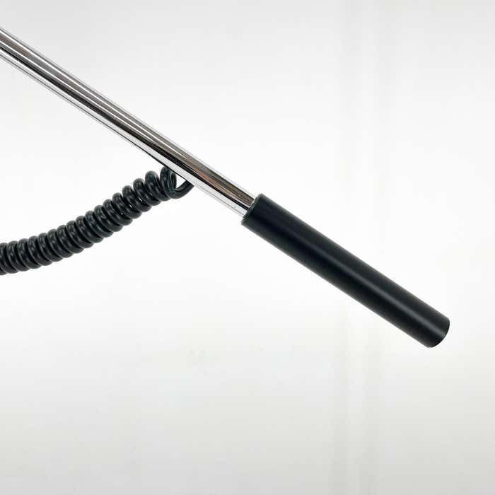 photo for sale 1960's Italian Adjustable Chrome & Marble Floor Lamp In Style Of Arredoluce