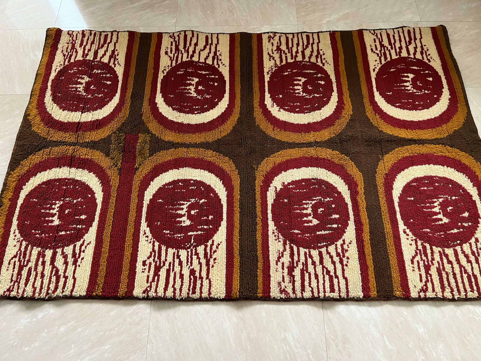 Design Scandinavian Vegan Friendly Carpet / Rug In Ege Rya Style  Around 1970s photo buy