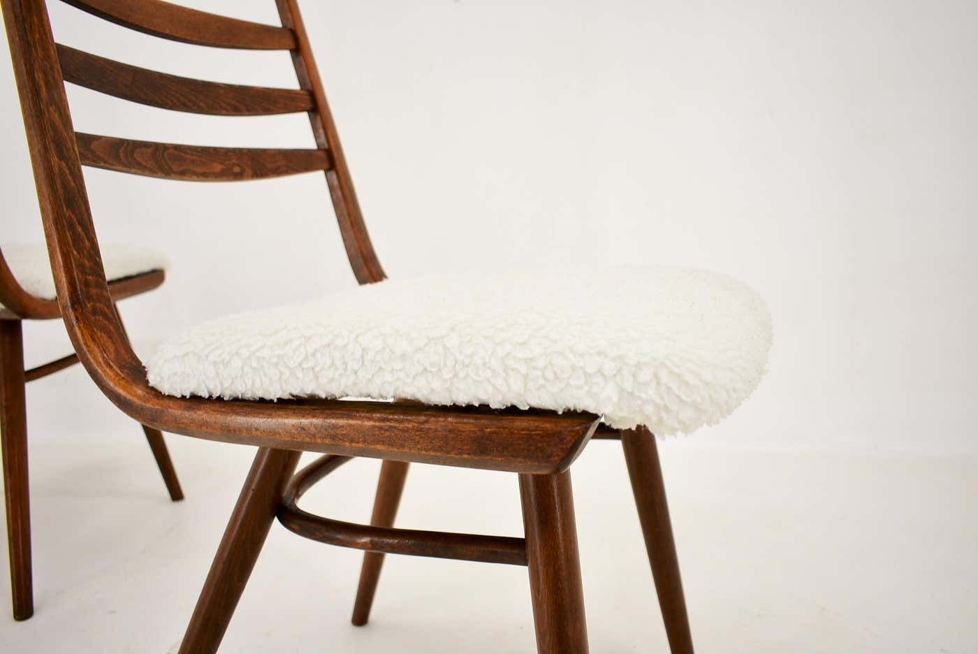 1960s Set Of Four Dining Bentwood Chairs By Ton, Czechoslovakia photo for sale