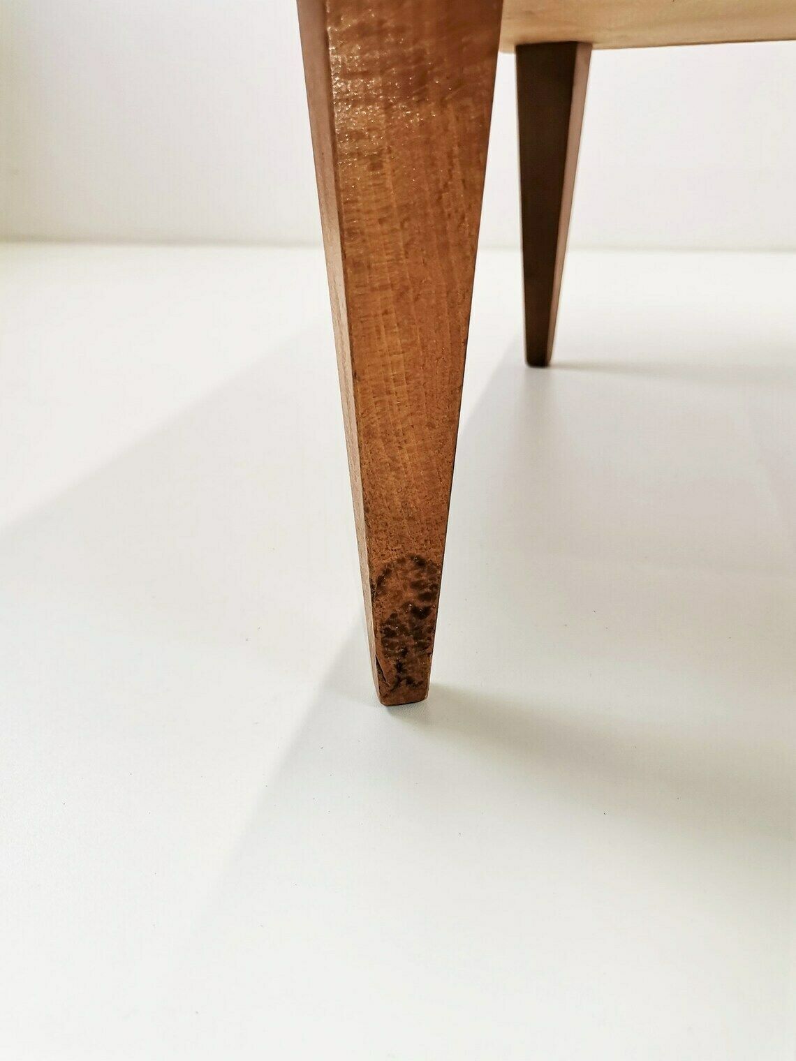 photo furniture Vintage Furnished Nightstand / Meblo Yugoslavia / Veneer And Angular Tapered Legs / Mid Century Modern Home