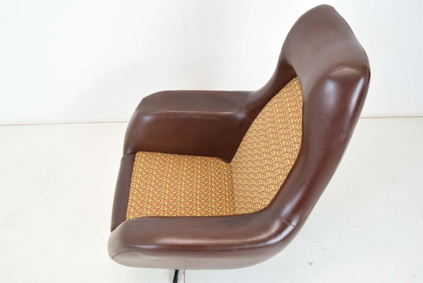 Furniture Mid Century Rotating Armchair, Drevotvar, 1980's photo