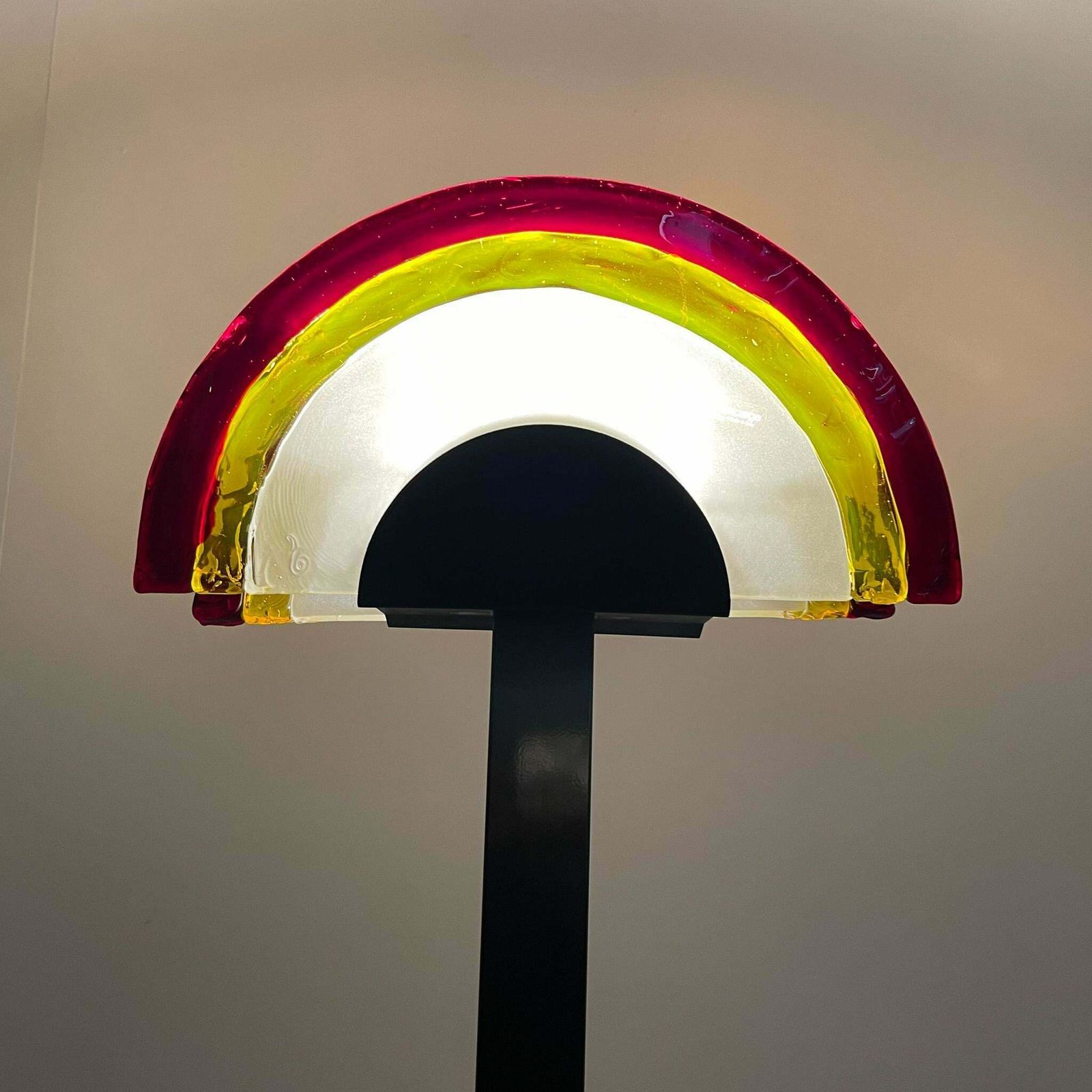 Rare 1980''S Italian Av Mazzega Floor Lamp, Labelled, With Monogram photo buy