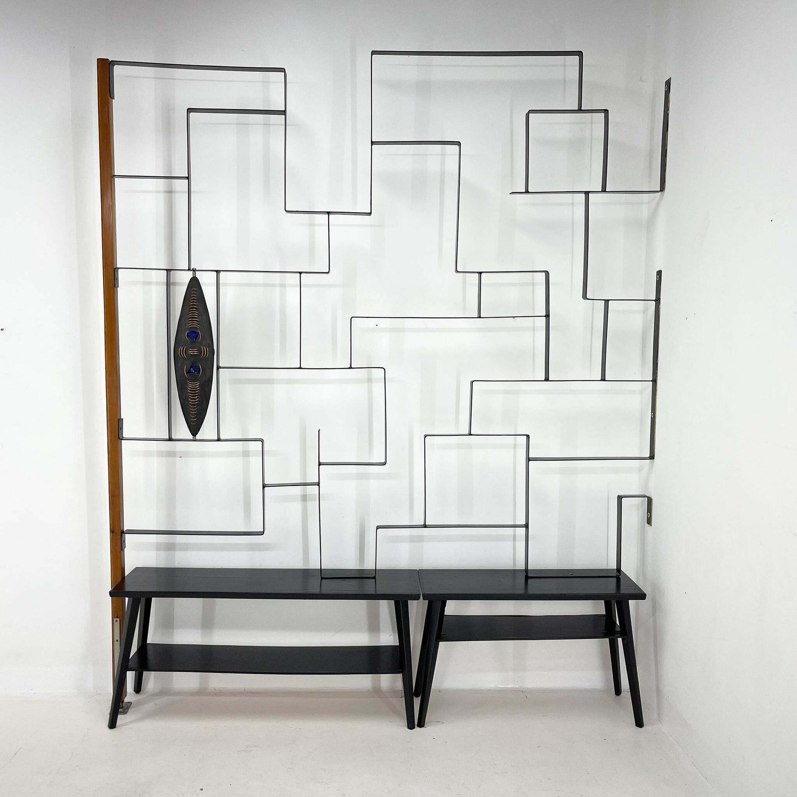 1960''S Art Wall Unit Or Room Divider With Sculpture By Jelínek photo for sale