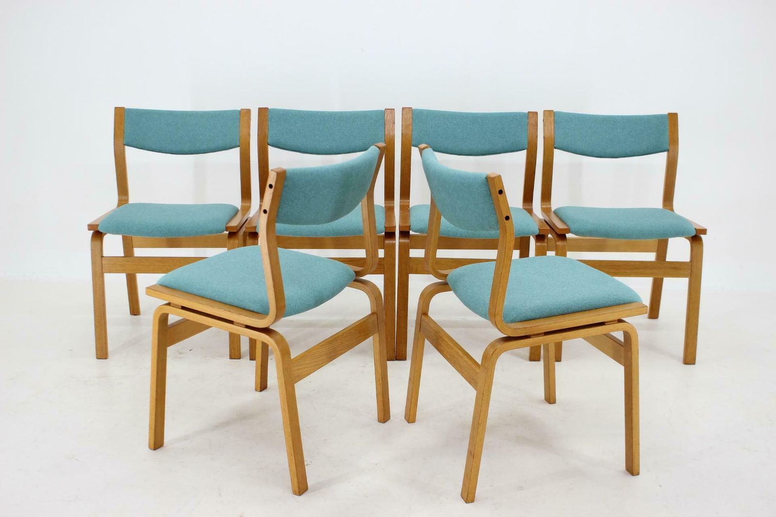 1960s Set Of 6 Bentwood Dining Chairs, Denmark photo 1573.0