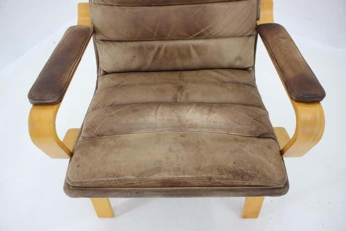 1552.0 1970s Pair Of Yngve Ekström "Contino" Leather Armachair, Sweden photo