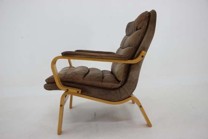 1970s Yngve Ekström "Contino" Leather Armchair, Sweden photo 826.0
